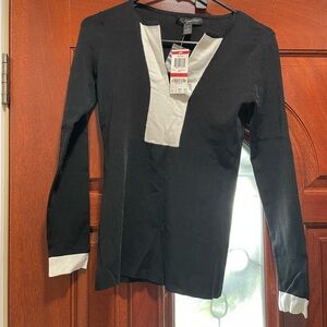 Cashmere long sleeve, pullover v neck sweater